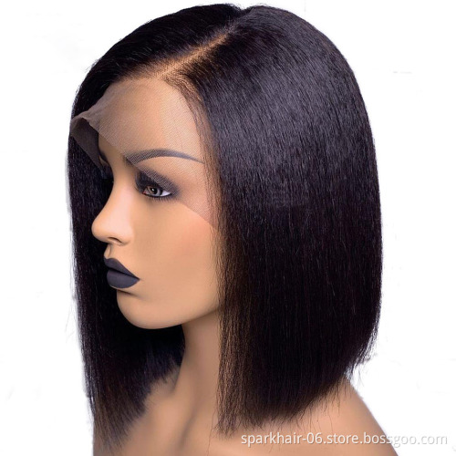 High Quality Raw Cambodian Hair Swiss Lace Wig For Black Women 100% Brazilian Virgin Cuticle Aligned Lace Front Human Hair Wig